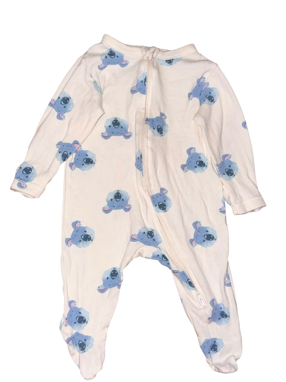 Old Navy White Footed Baby One-Piece with Blue Koala Print